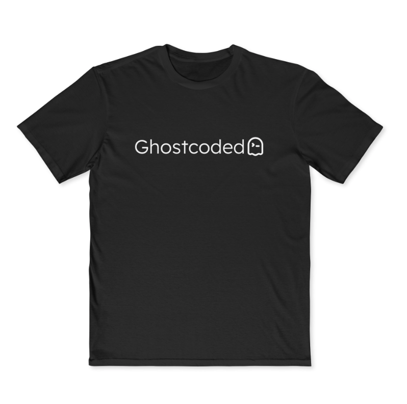 Ghostcoded Wordmark Tee — Black